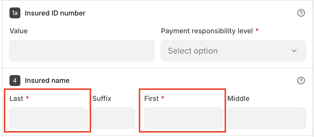 Required field is professional claim form
