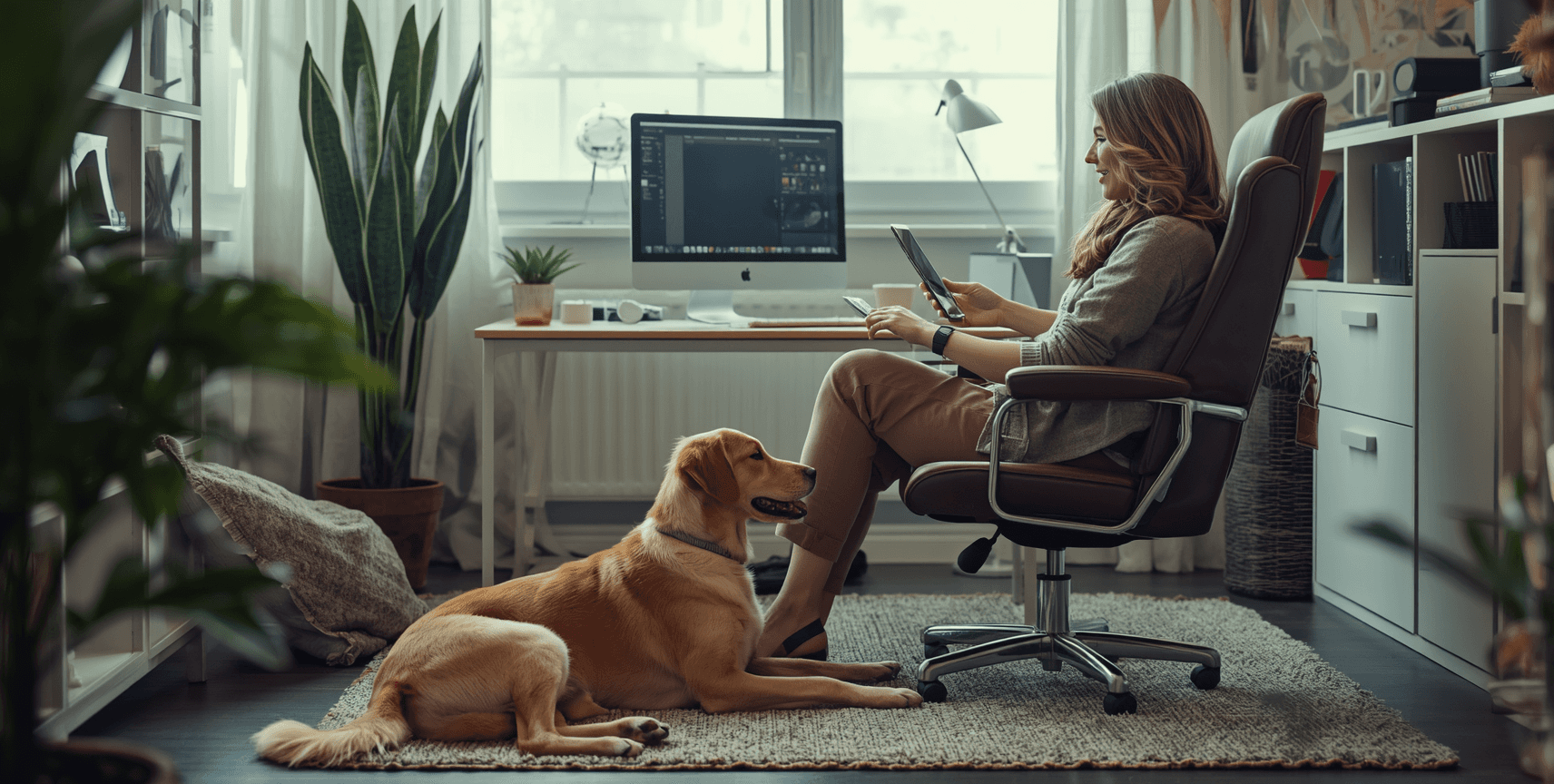 executive-working-comfortably-from-home