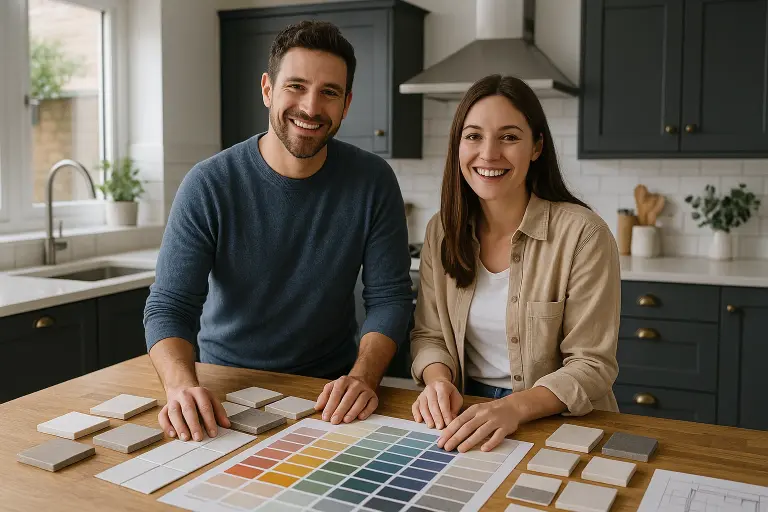 couple planning home renovation