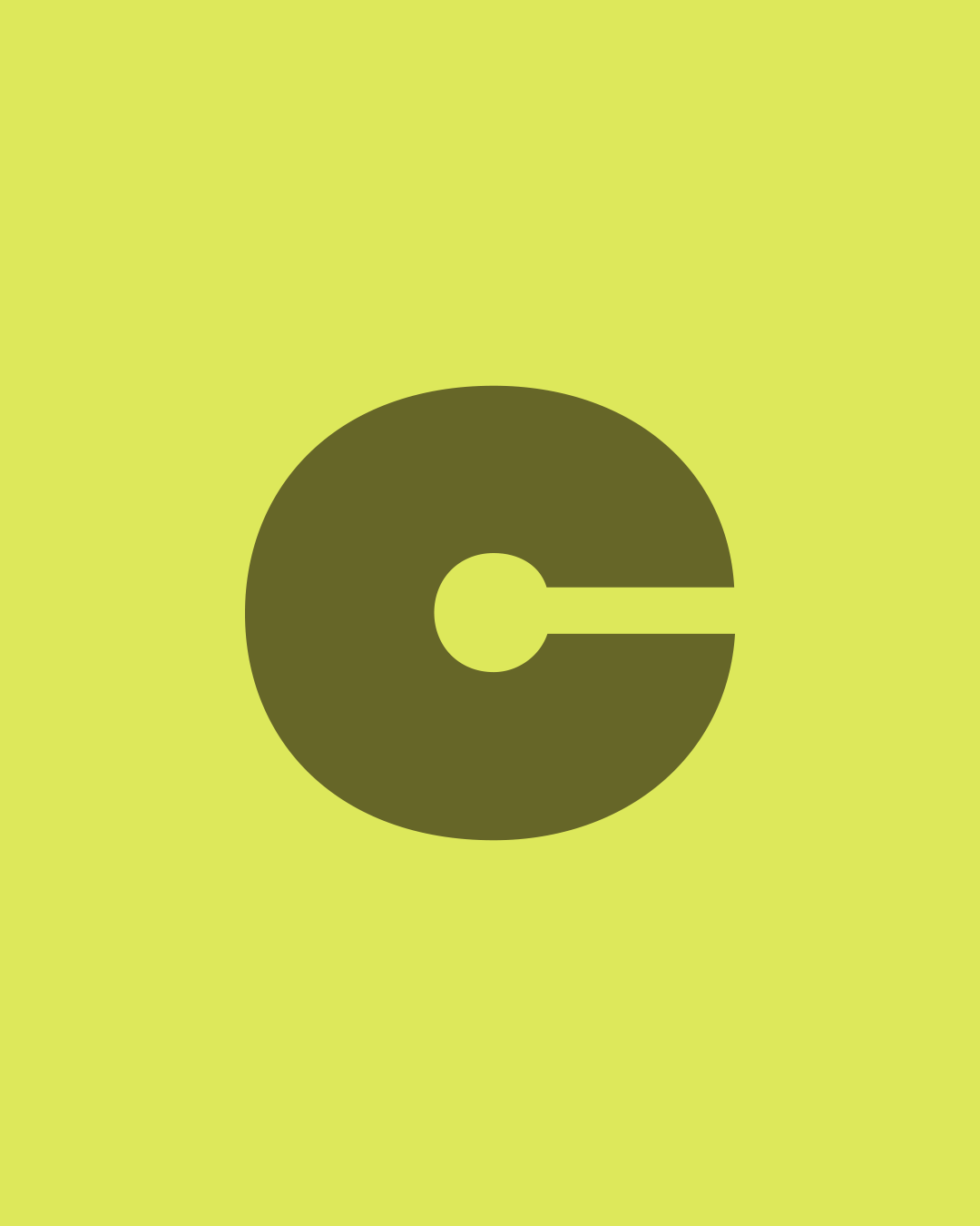 Animated cul de sac C logomark in chartreuse and lavender, demonstrating the brand mark in motion