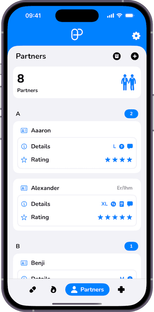 Screenshot: Partners (iOS)