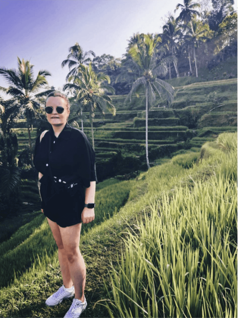 Standing in nature of Bali