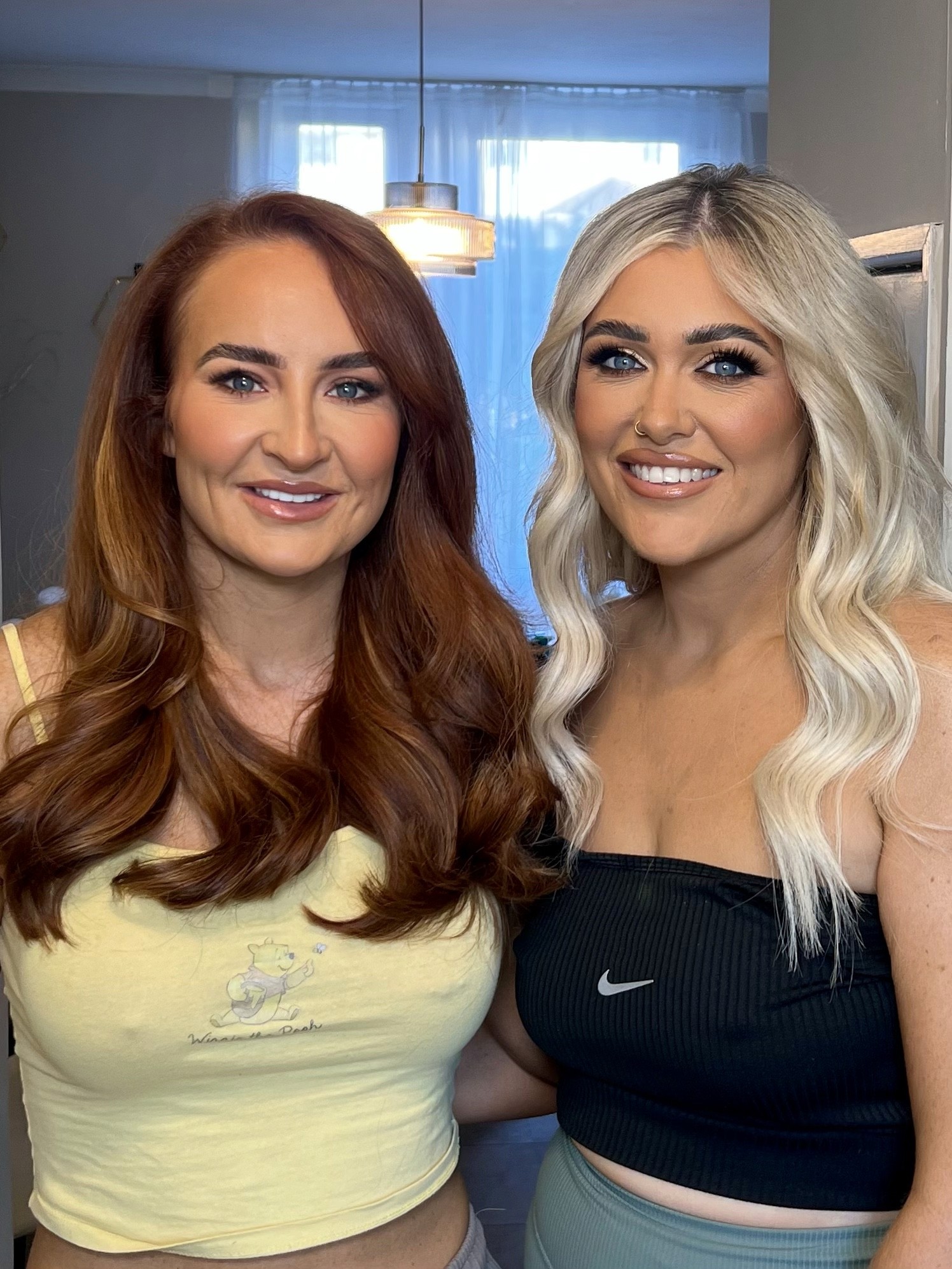 Two finished makeup looks by Carla Rolli
