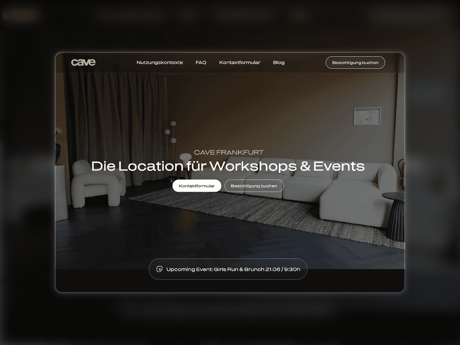 Responsive website for The Cavo Frankfurt event location