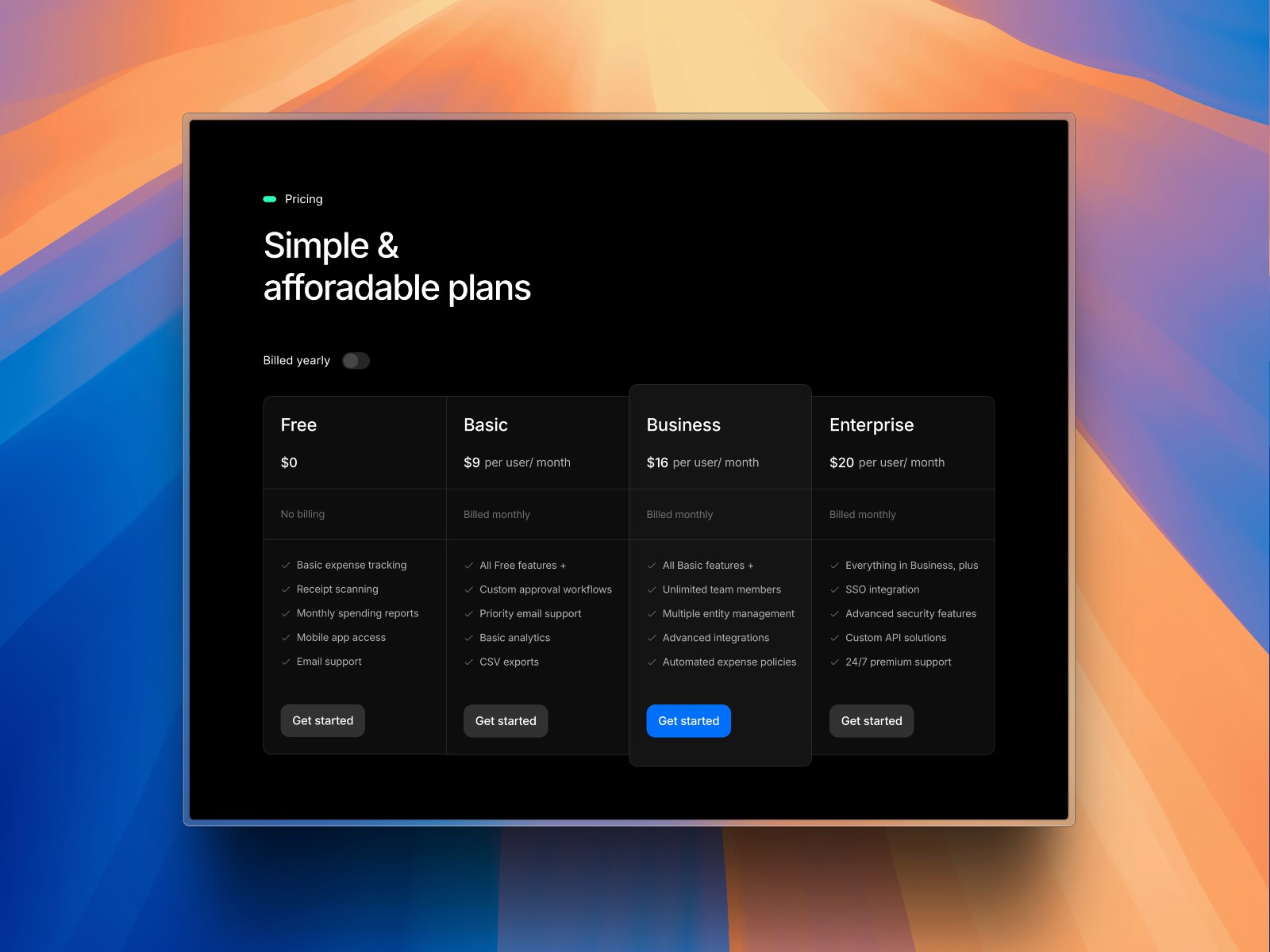 Spendwise — 极简现代 SaaS 产品官网设计灵感