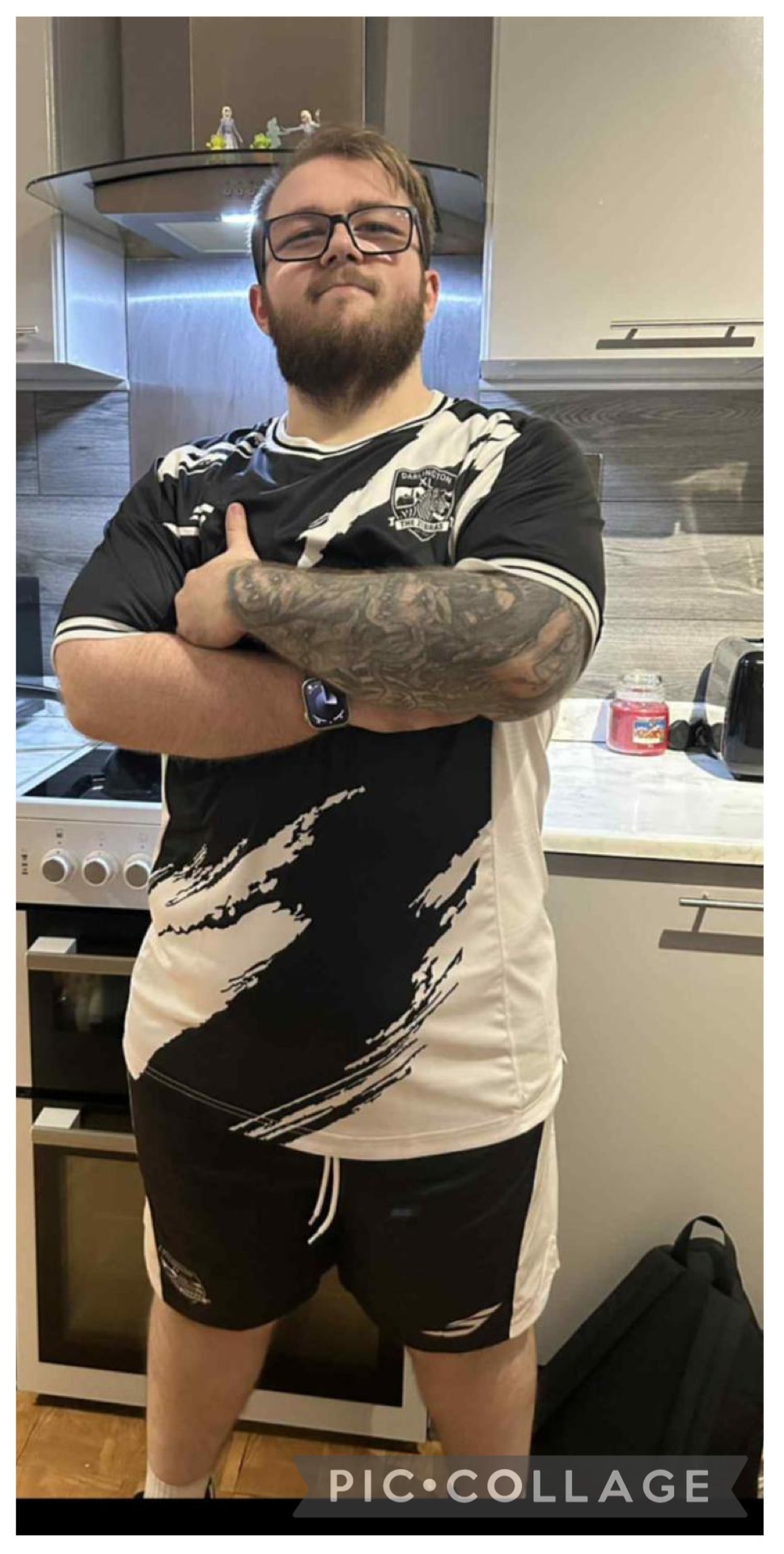 Before and after transformation photos of a Fitnix client