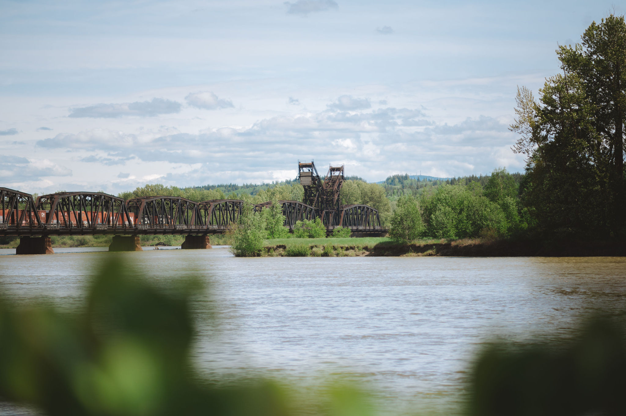 Lansdscape of the Prince George Train bridge
