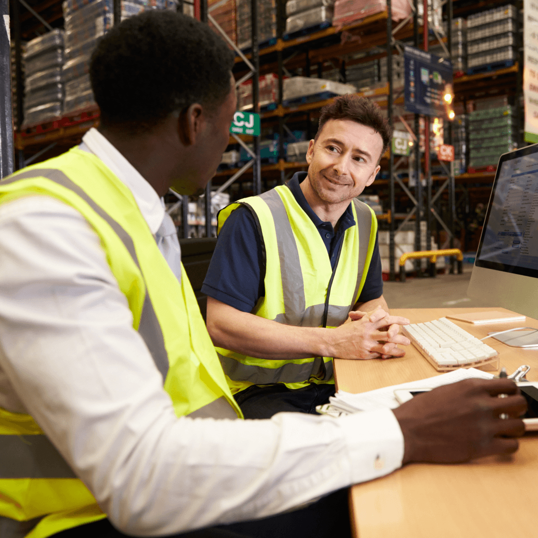 Dock staff coordinating scheduling and appointments using connected system platform.