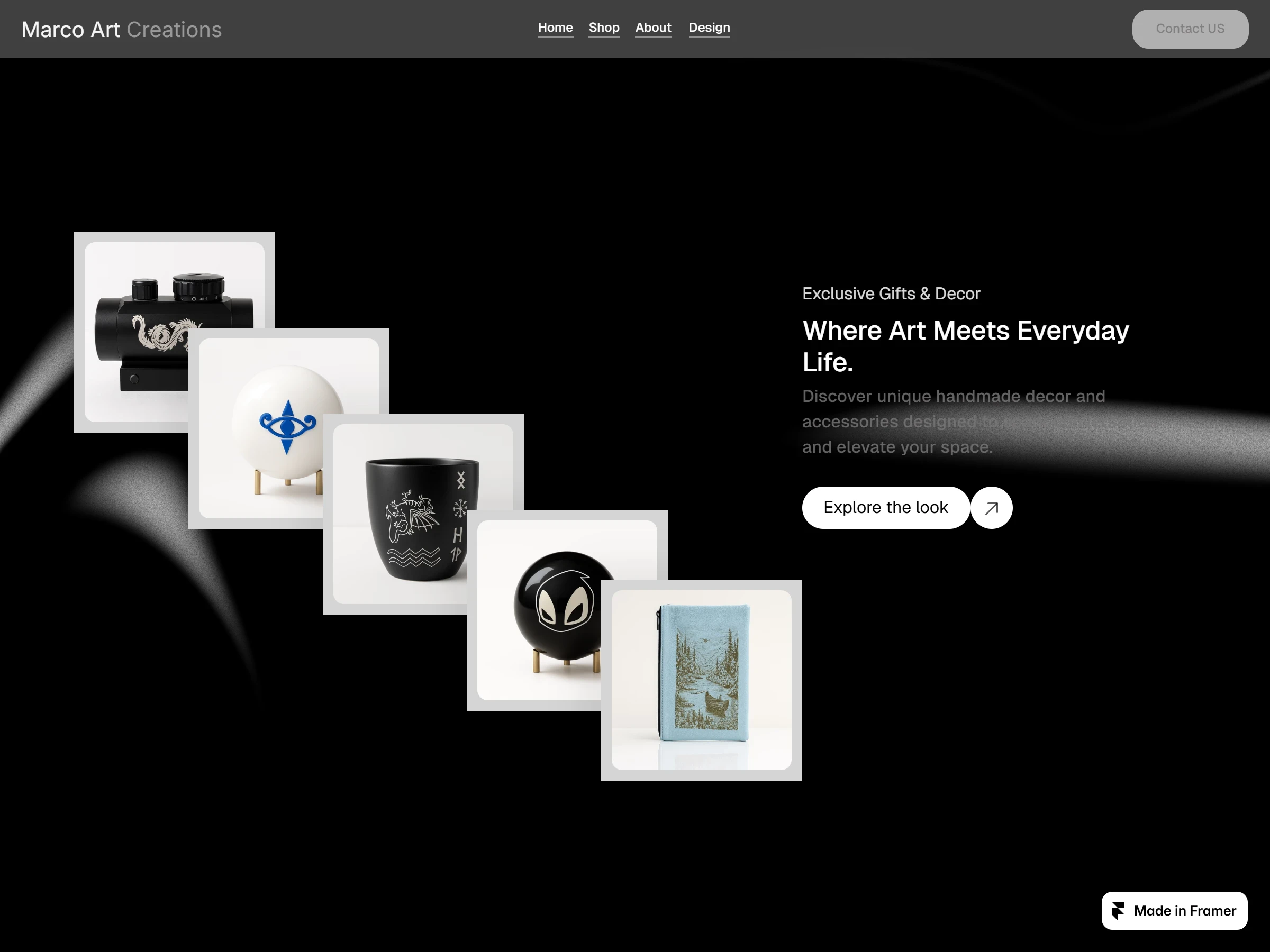 Website Homepage banner - marcoartcreations