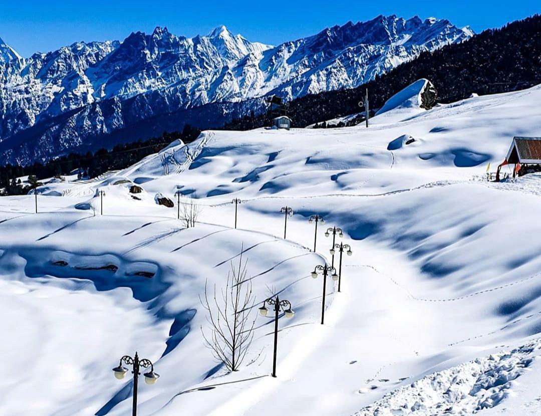 mountain covered with snow