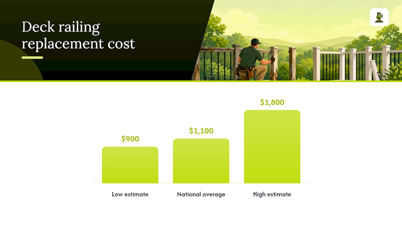 Deck railing replacement cost range
