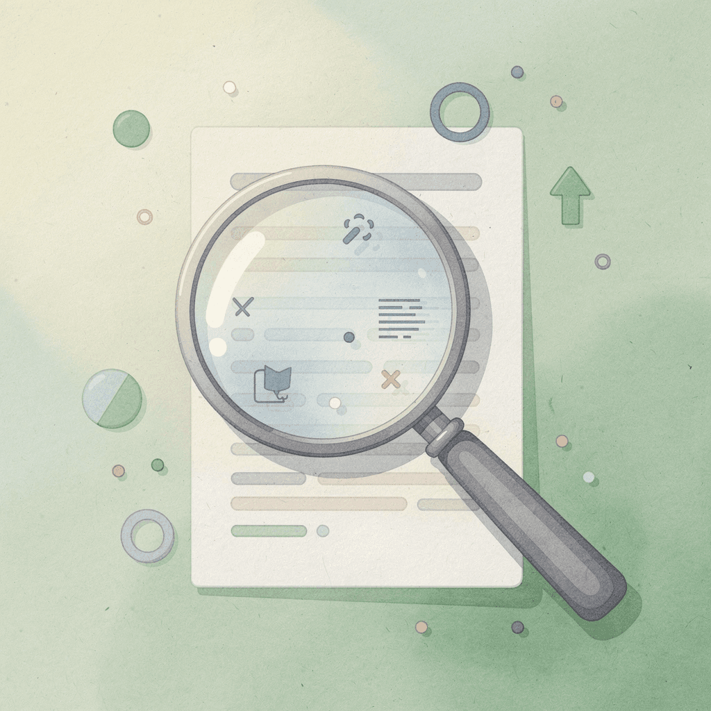 Scene of a magnifying glass examining a document, representing checking lawsuit eligibility