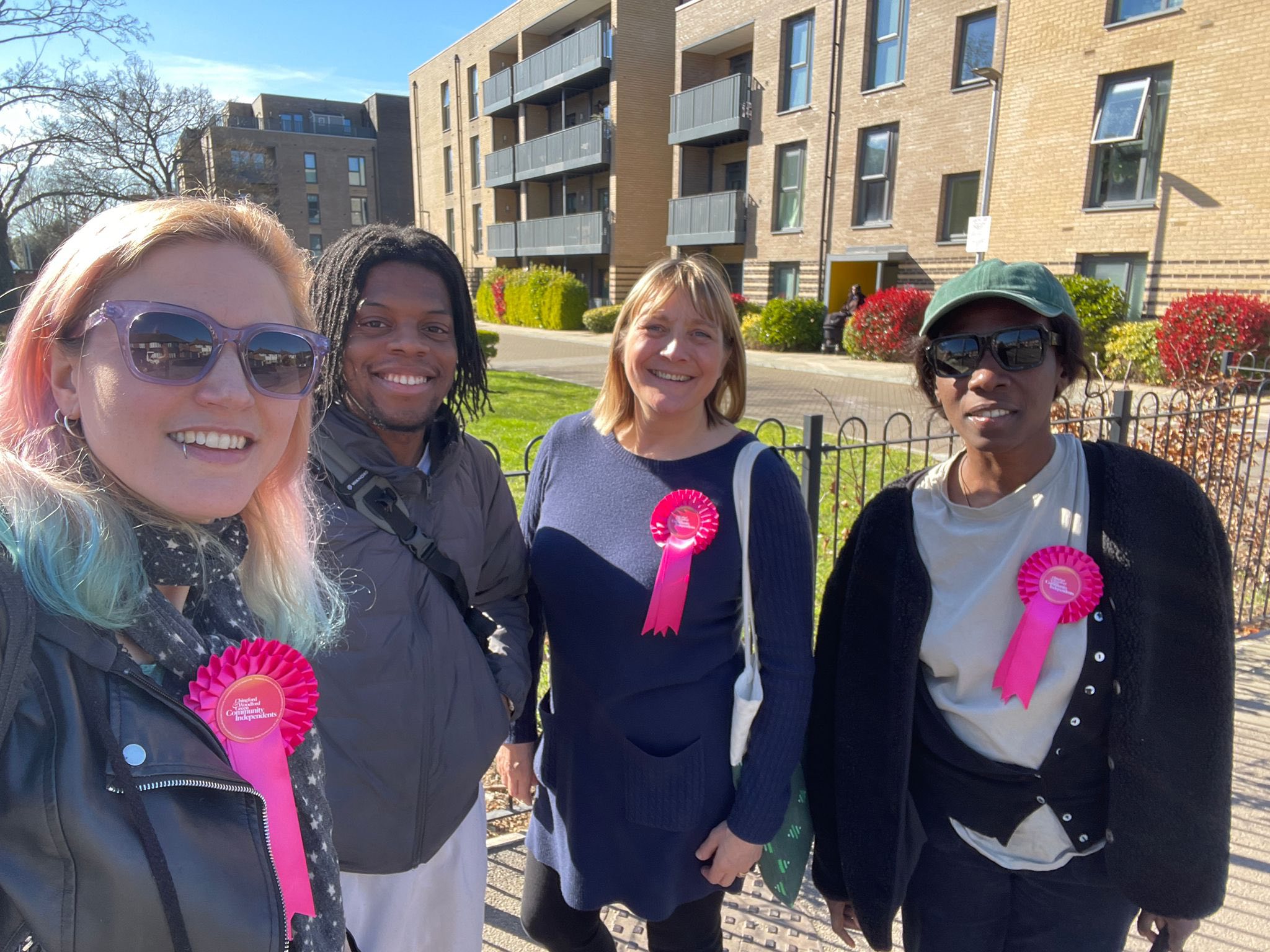 Volunteers canvassing