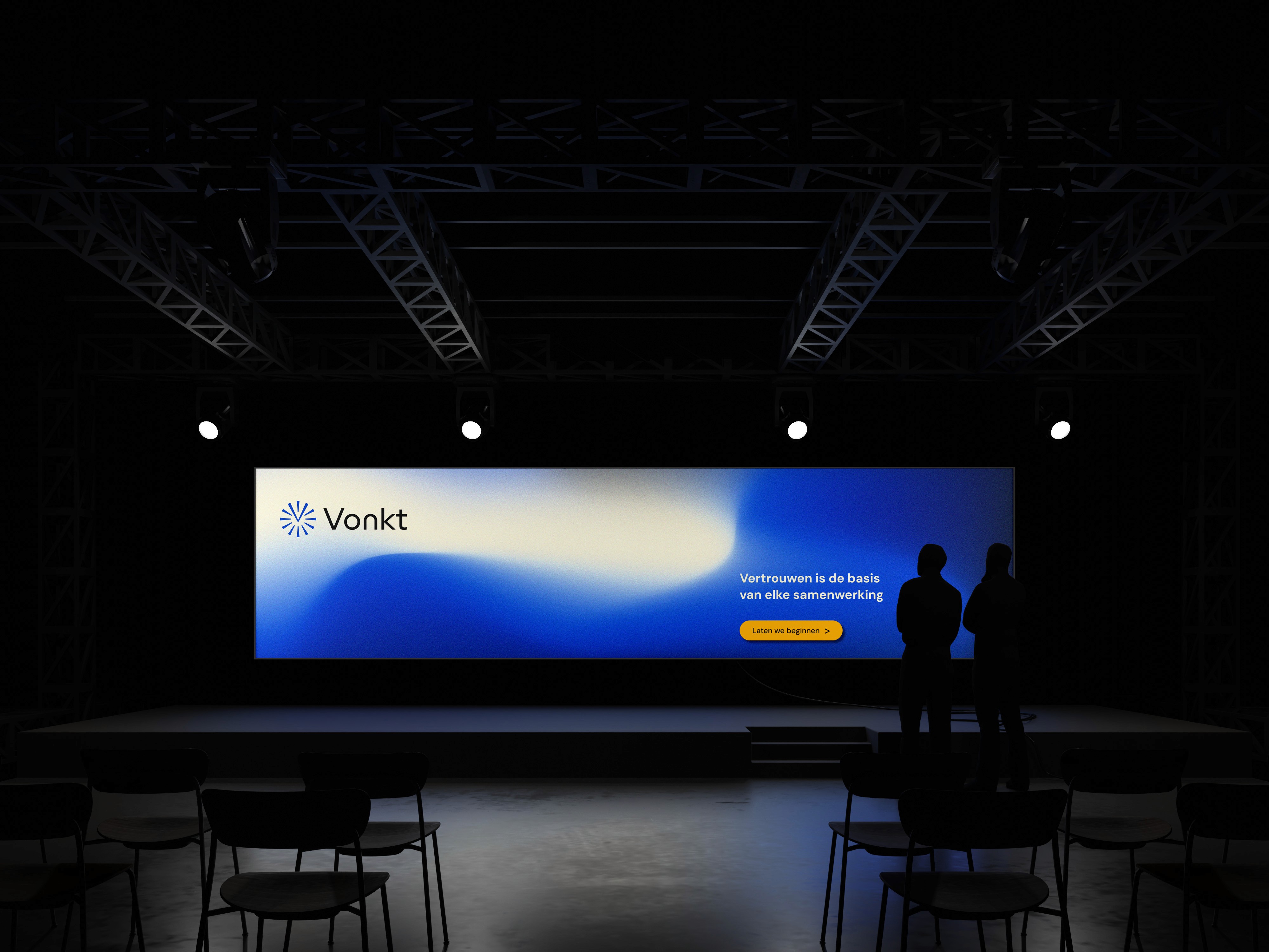 Branded conference presentation for business coaching brand Vonkt