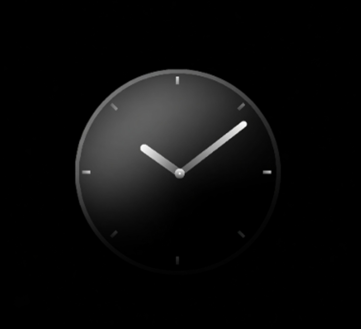 A black watch with a glowing face displayed against a solid black background, emphasizing its sleek design.