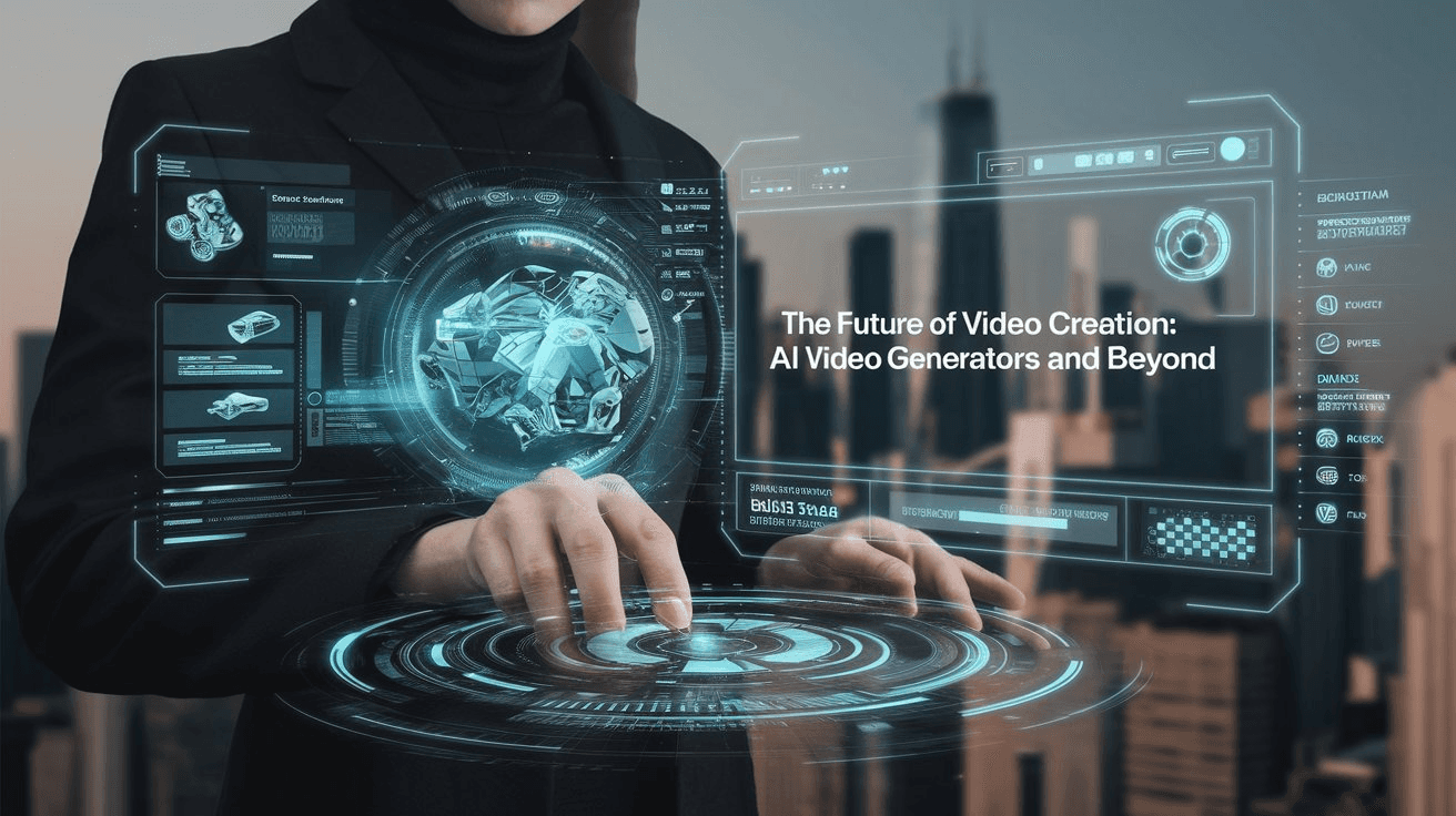 Futuristic interface displaying AI video text - How Long Can AI-Generated Videos Typically Be