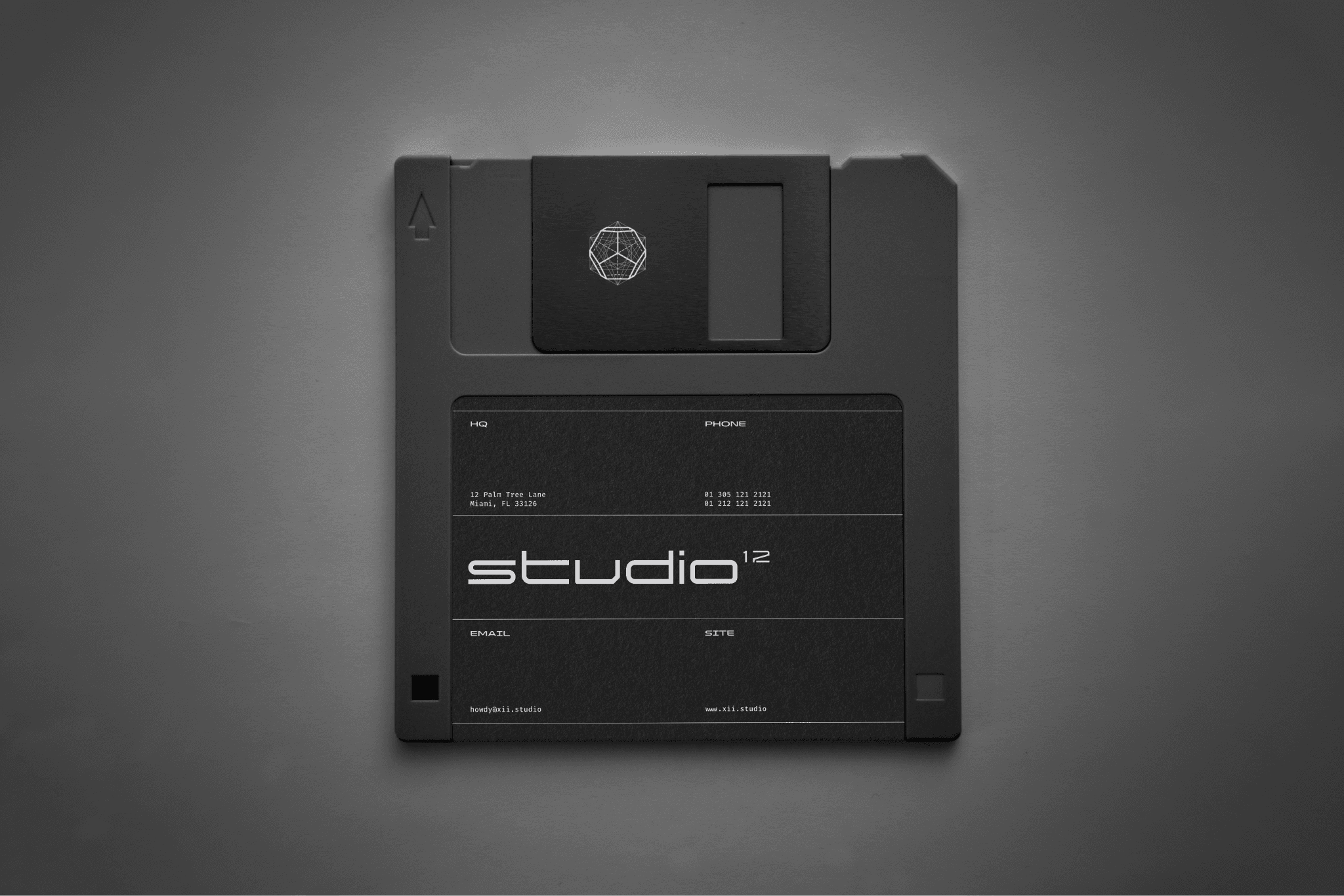 A mockup of a customized Studio¹² floppy disk