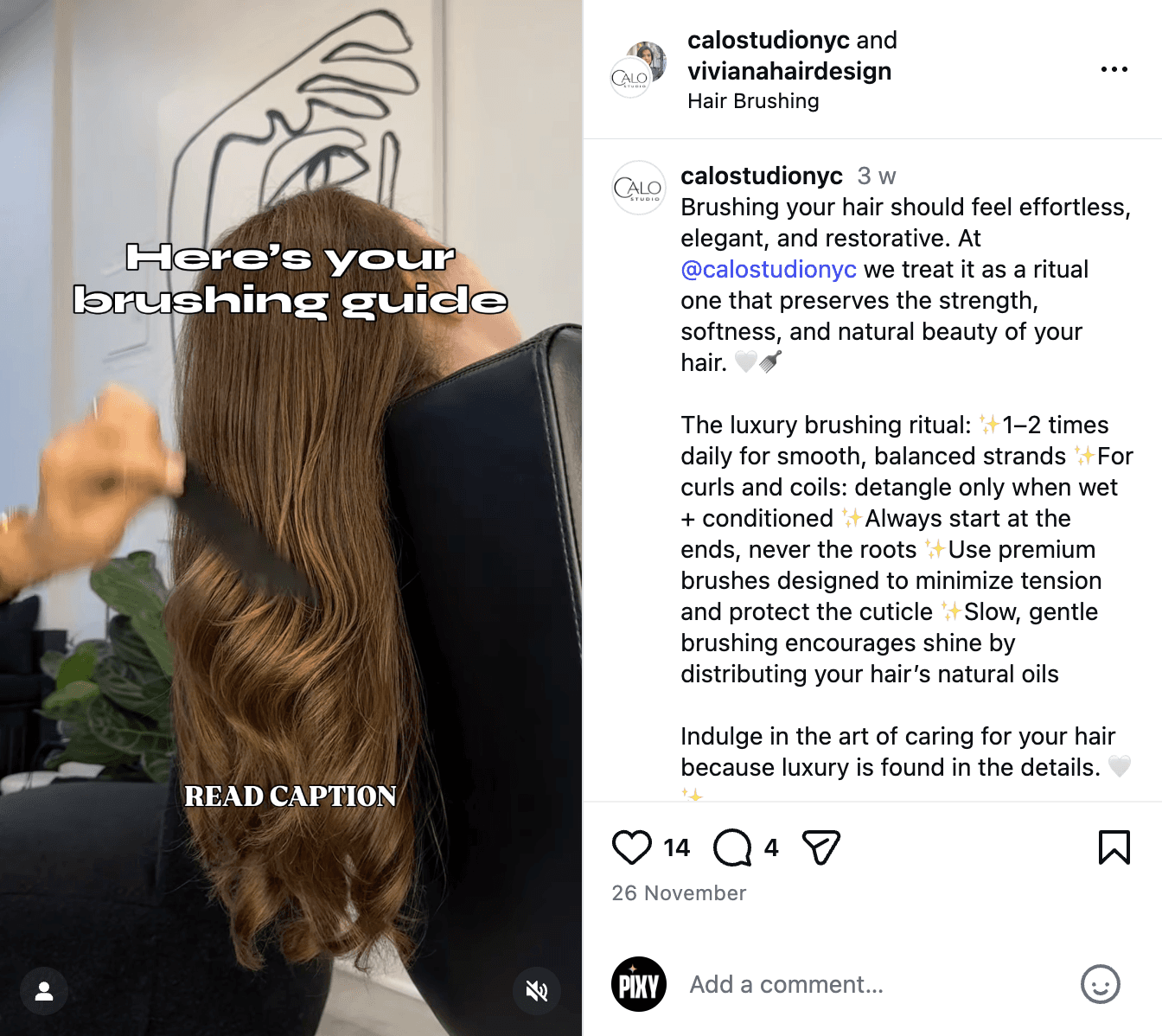 Hair Education Post Example for Hair and Beauty Salon