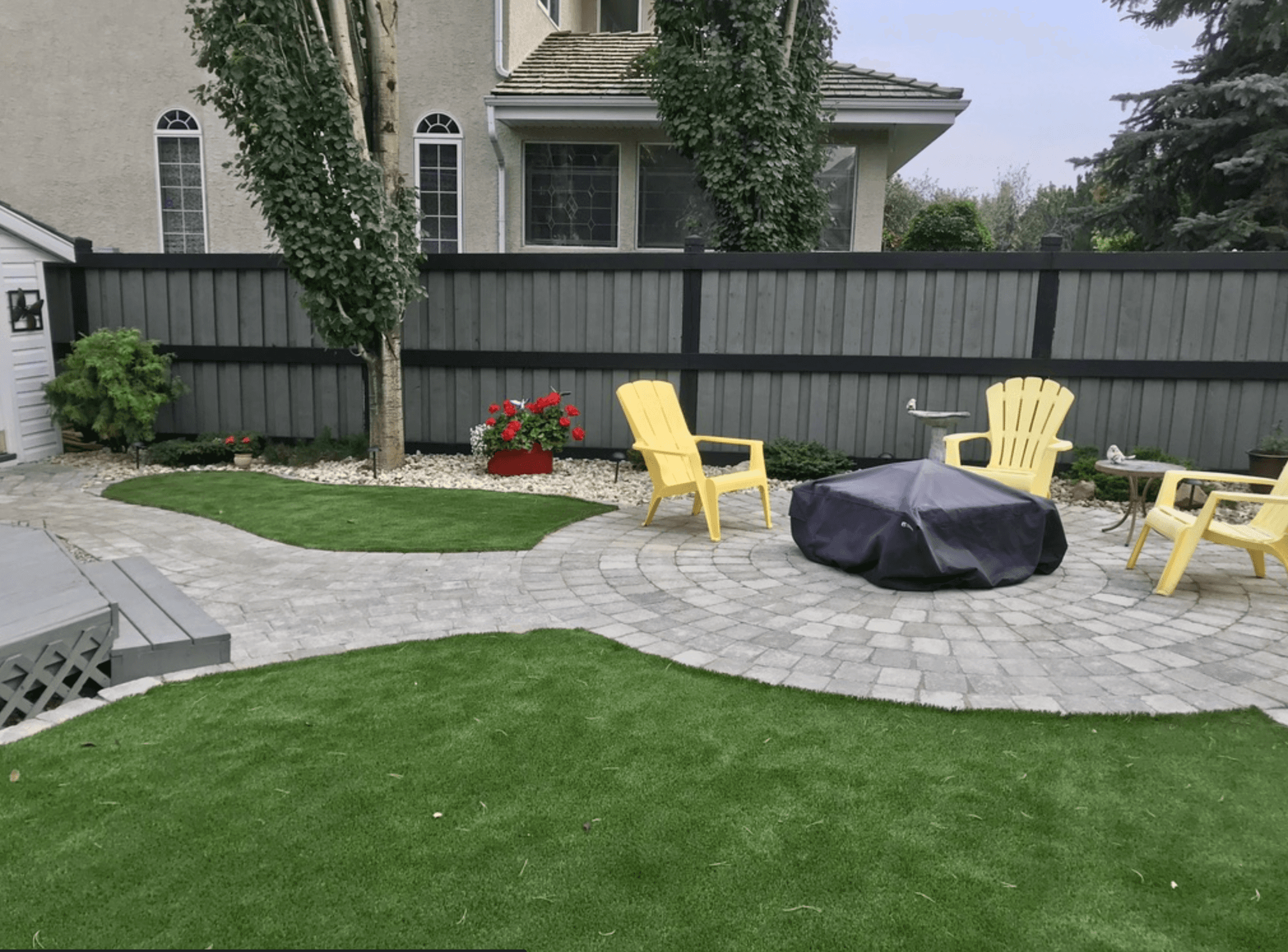 Artificial Turf Backyard Edmonton - New Earth Landscaping