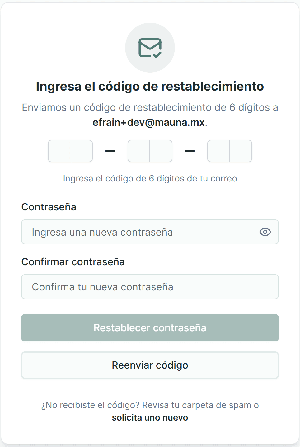 Olvide mi contraseña