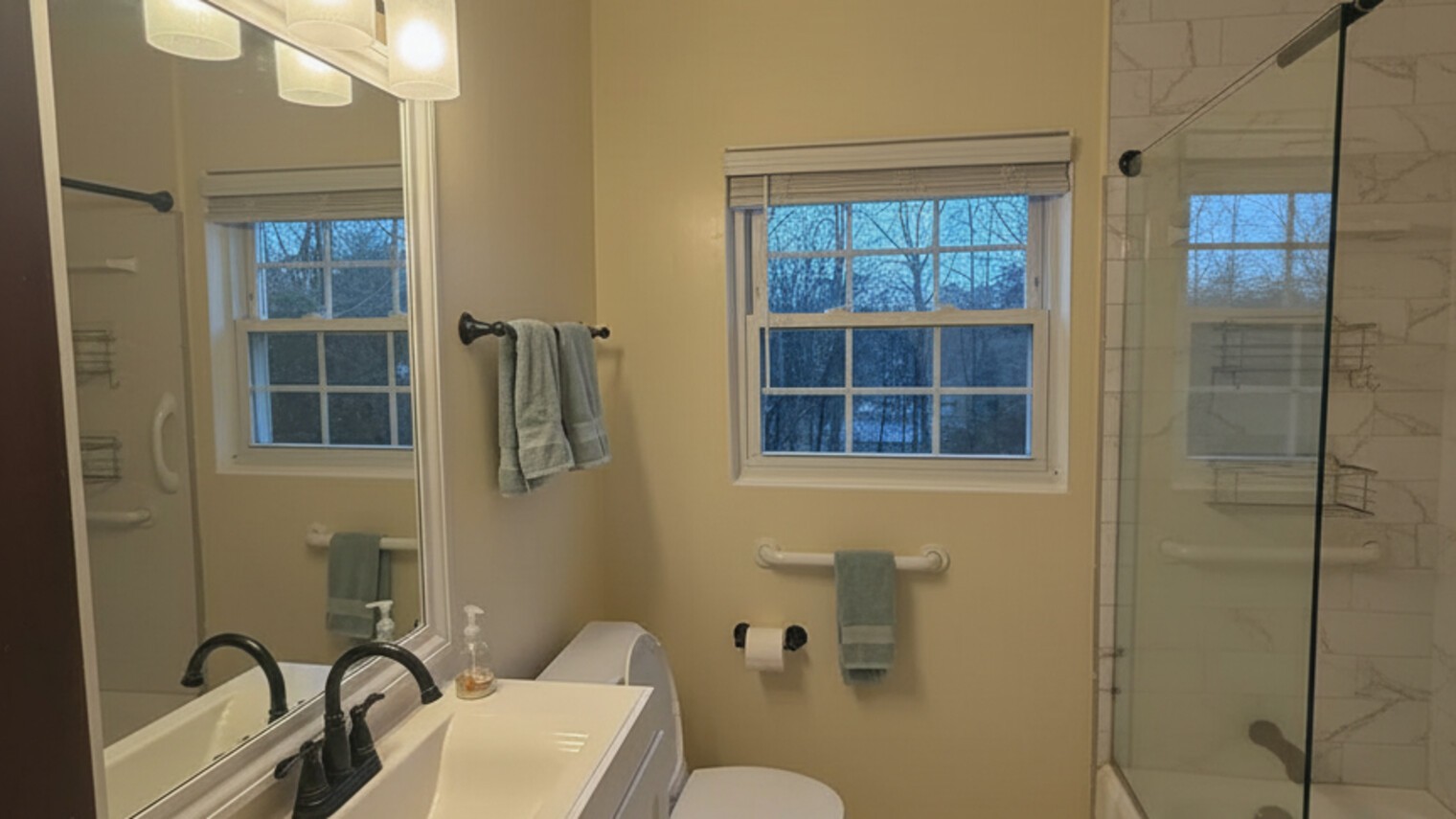 AI Bathroom Design: We Gave This Dated Builder Bathroom 3 Completely Different Directions