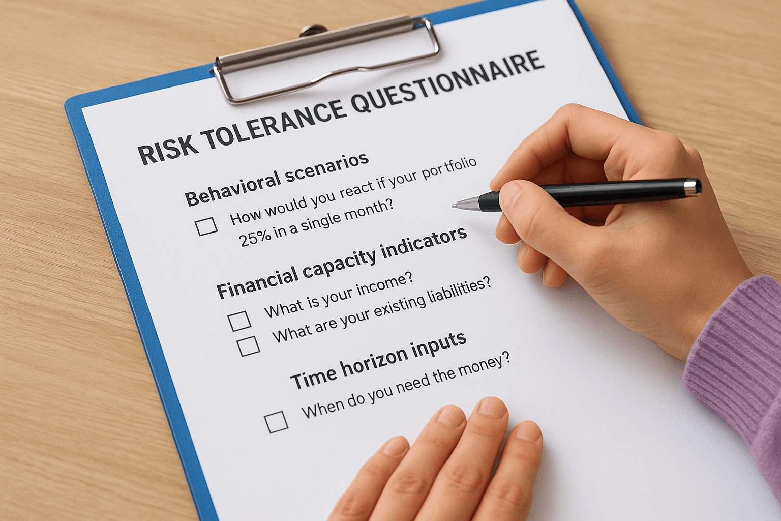 The types of questions asked