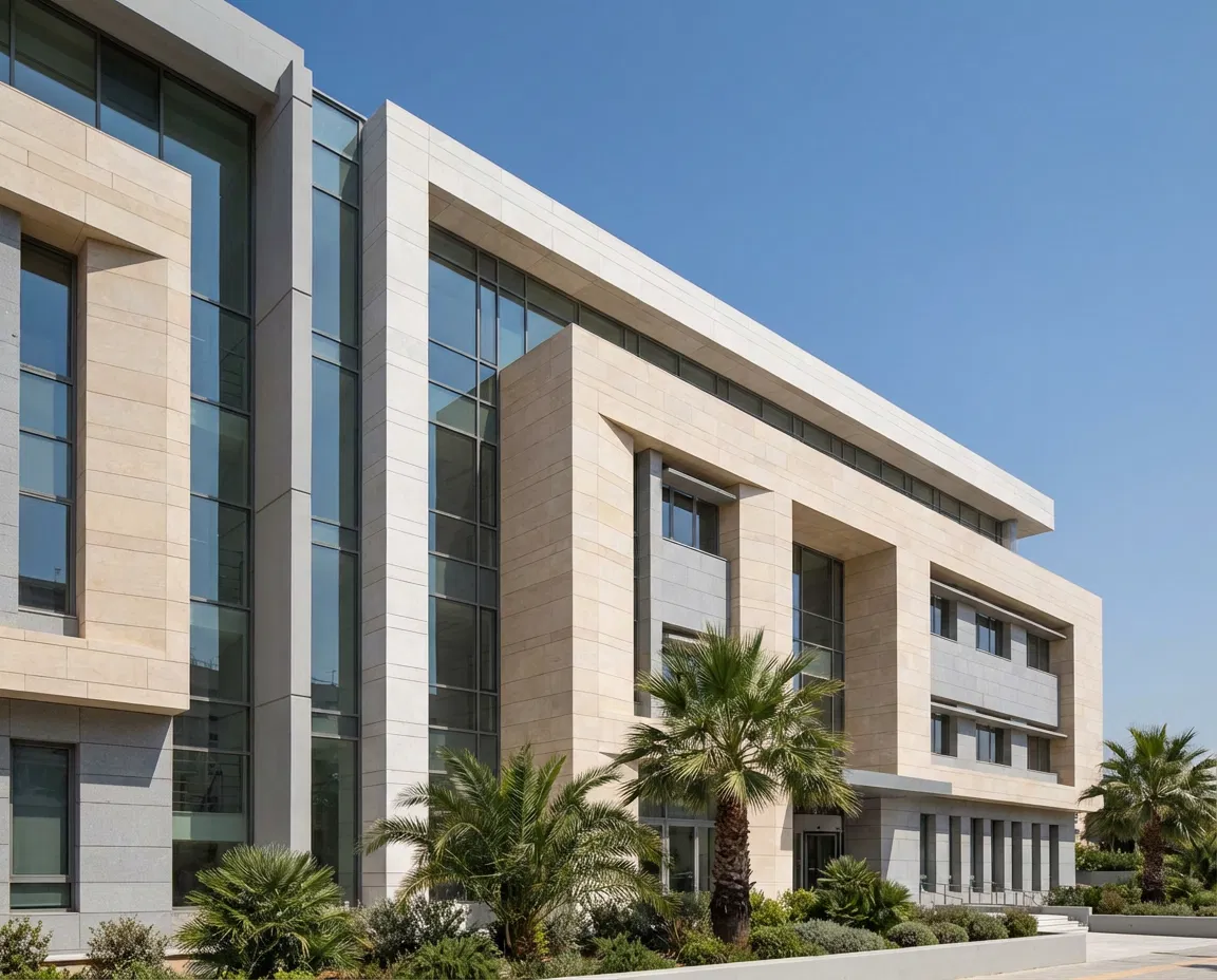 Exterior view of the AADE headquarters building in Greece