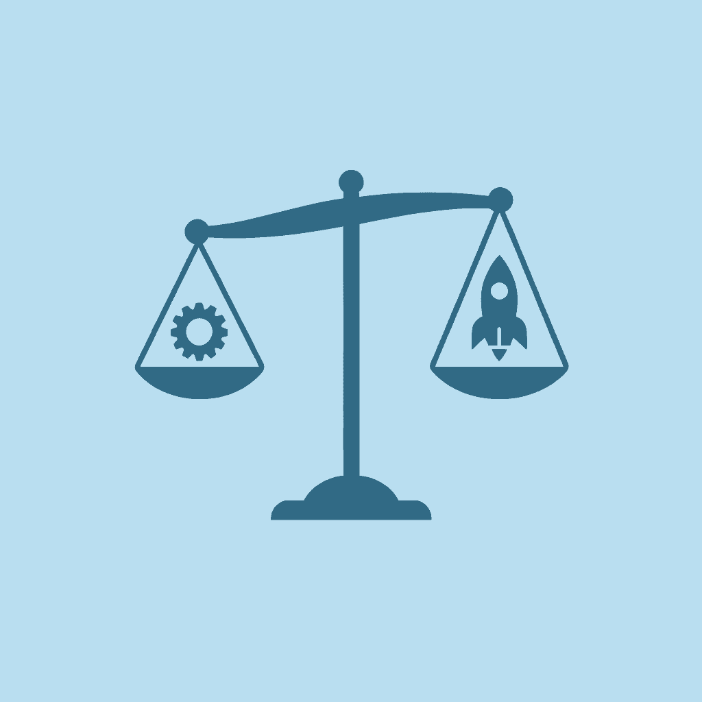 Balance scale comparing traditional document analysis on one side with AI-powered extraction on the other, highlighting speed and precision differences
