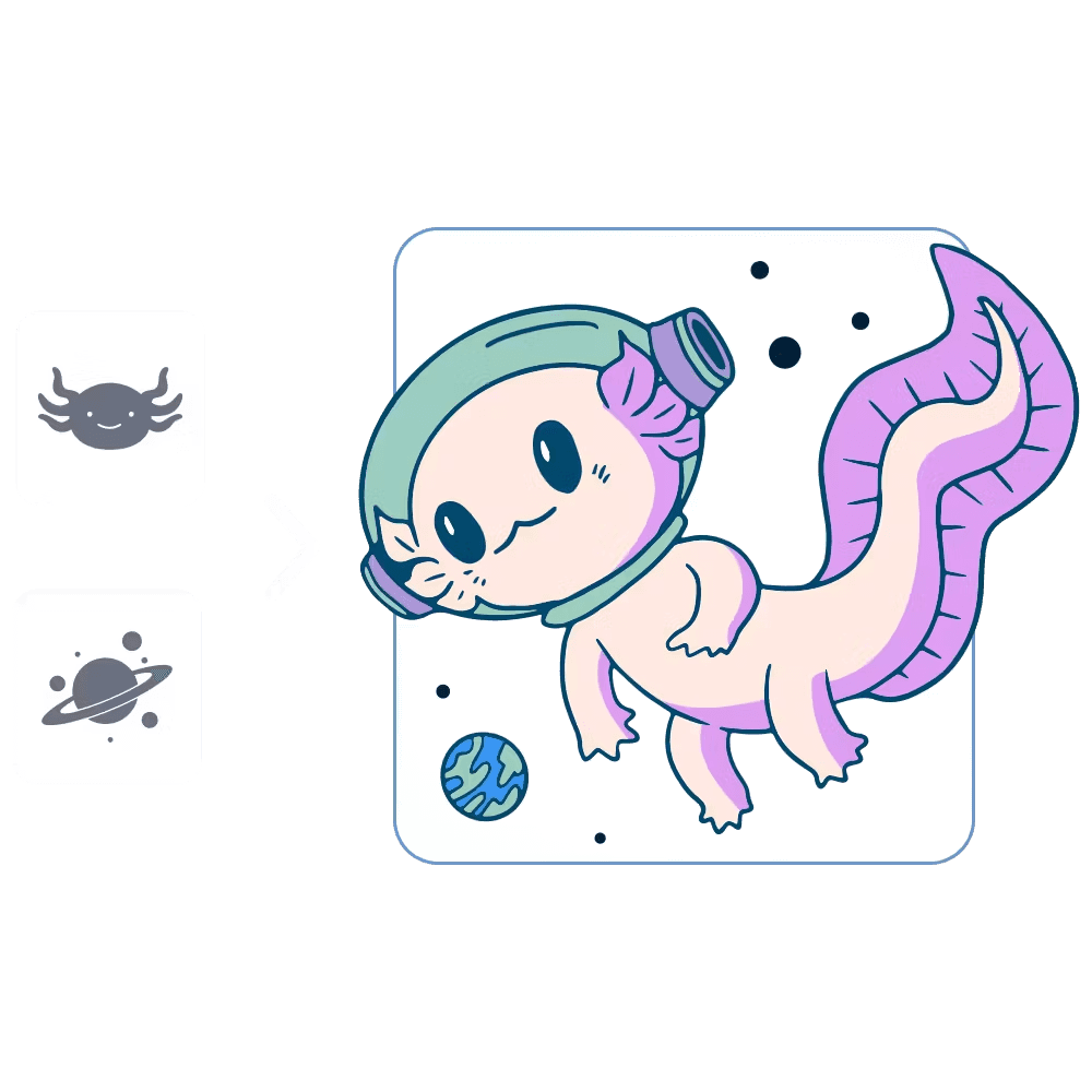 a space axolotl