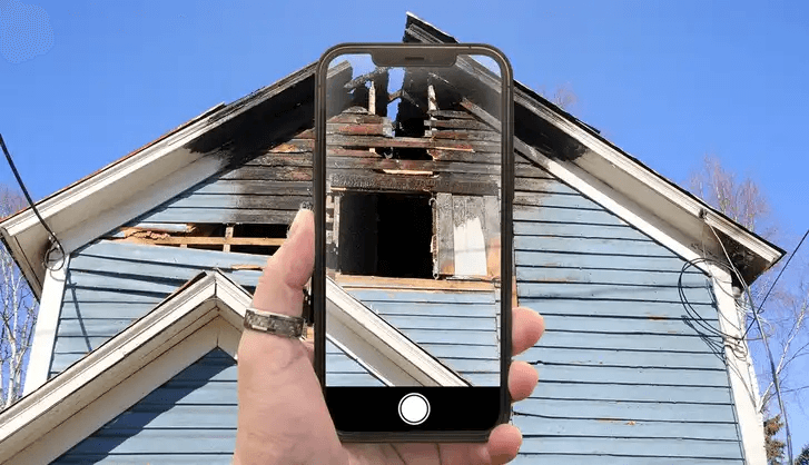 magic plan used to capture and document roof damage for insurance claims using a mobile phone
