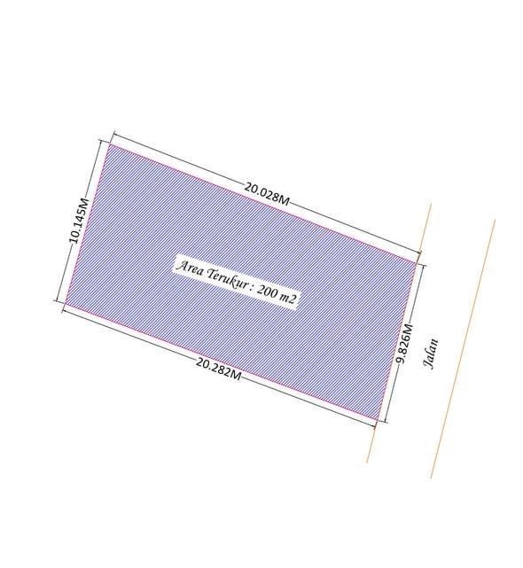 Land plot 200 m² in Bukit, Ungasan, Leasehold 26 years