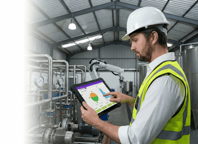 Panel de control de gestión de activos digitales del software CMMS de mantenimiento de OTEX.TECH.