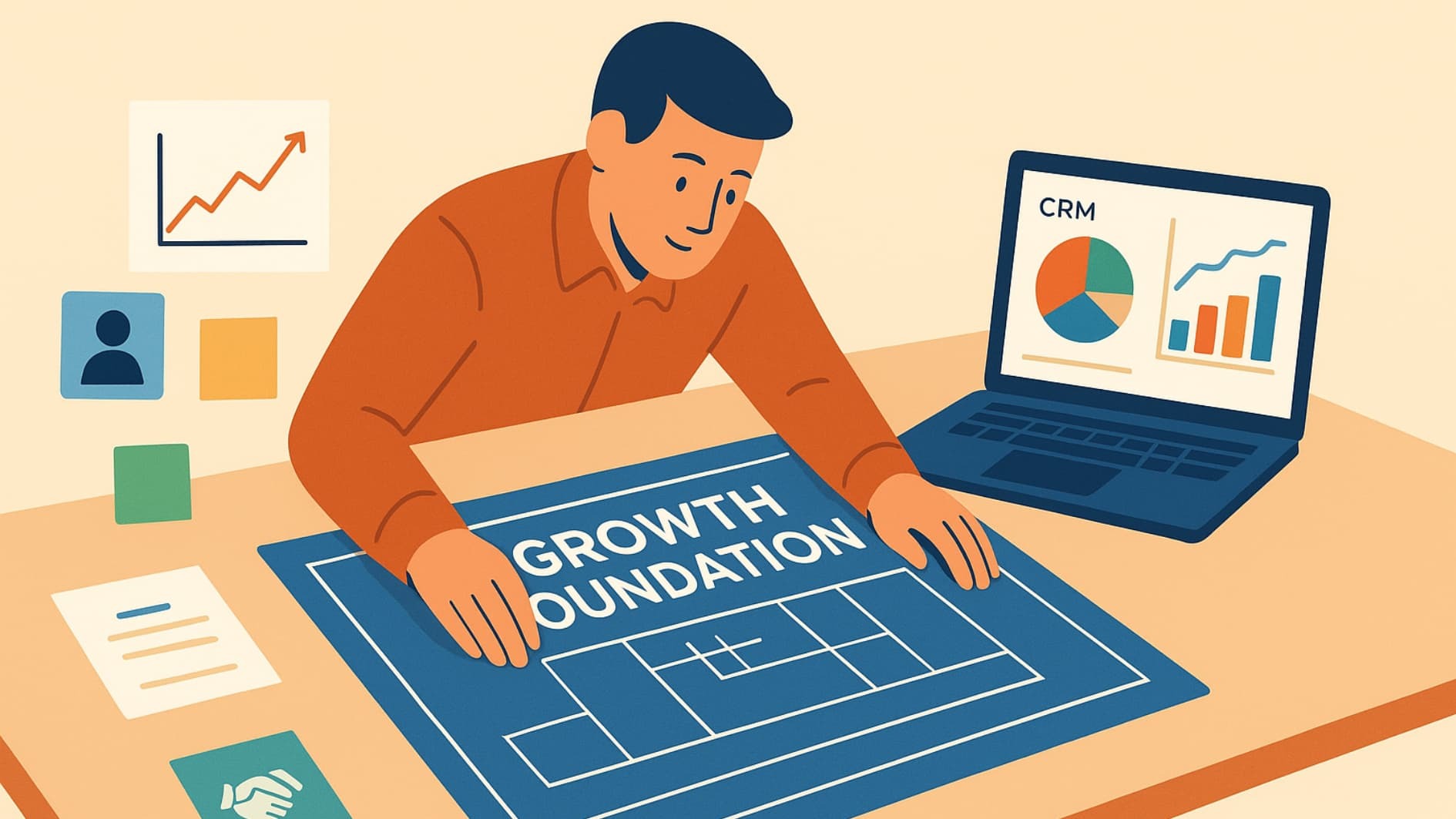 Agency owner mapping growth plans and client strategies for The Foundation for Agency Growth.
