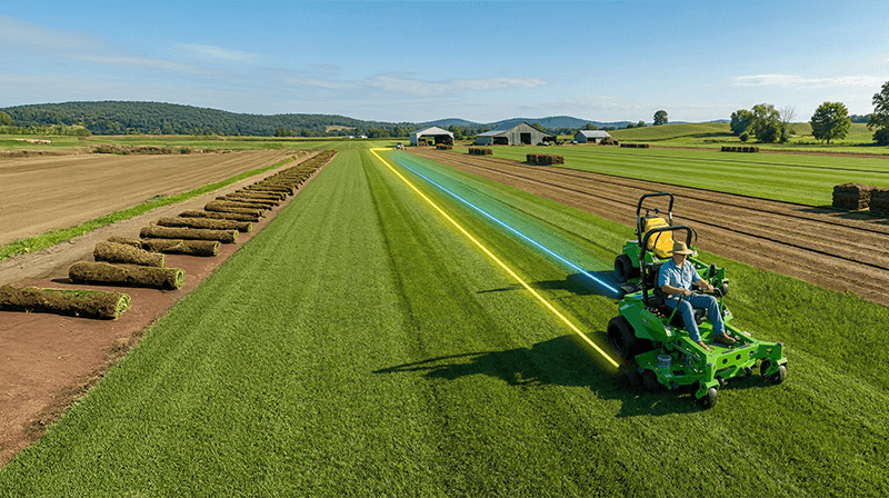 Aerial shot of a golf field