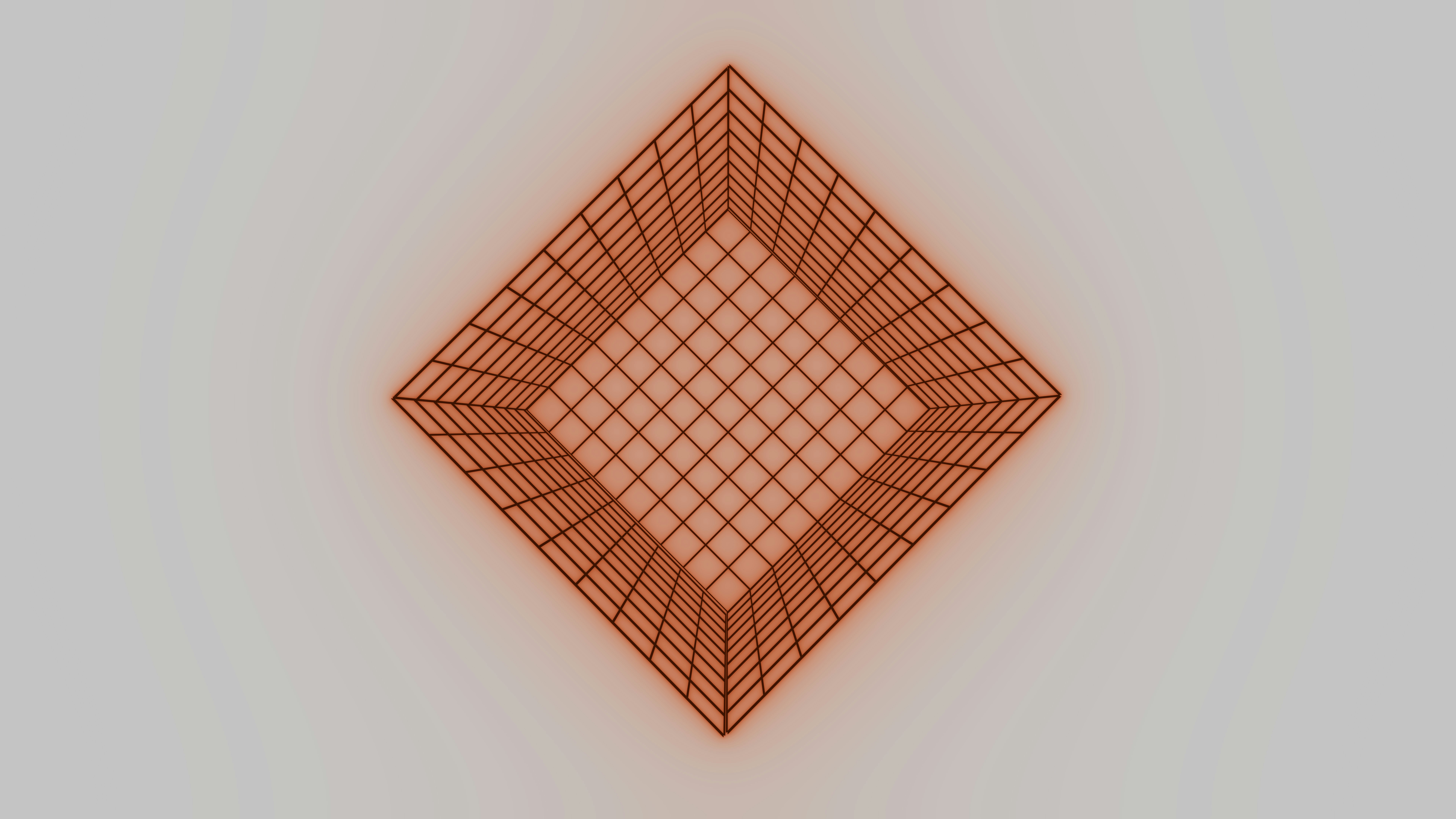 Orange diamond grid pattern on light background