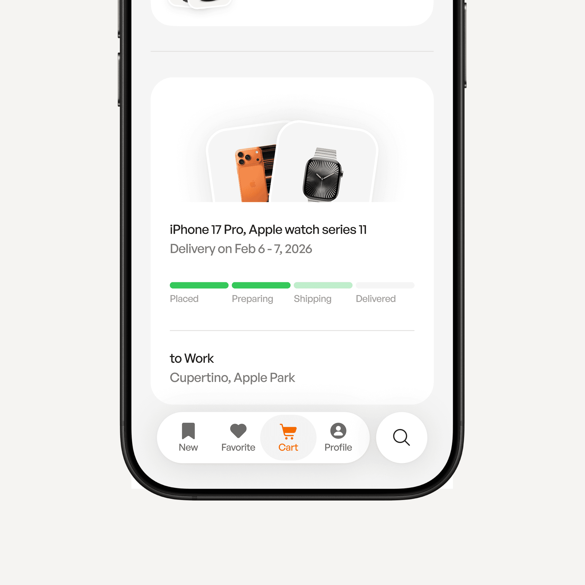 Ecommerce cart full ui