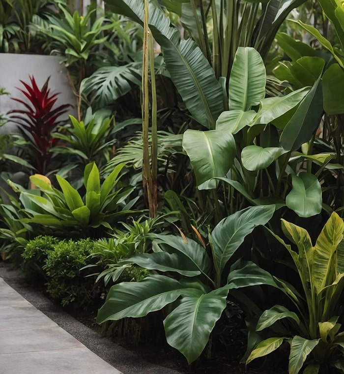 Beautiful landscaped garden with greenery and outdoor design elements.