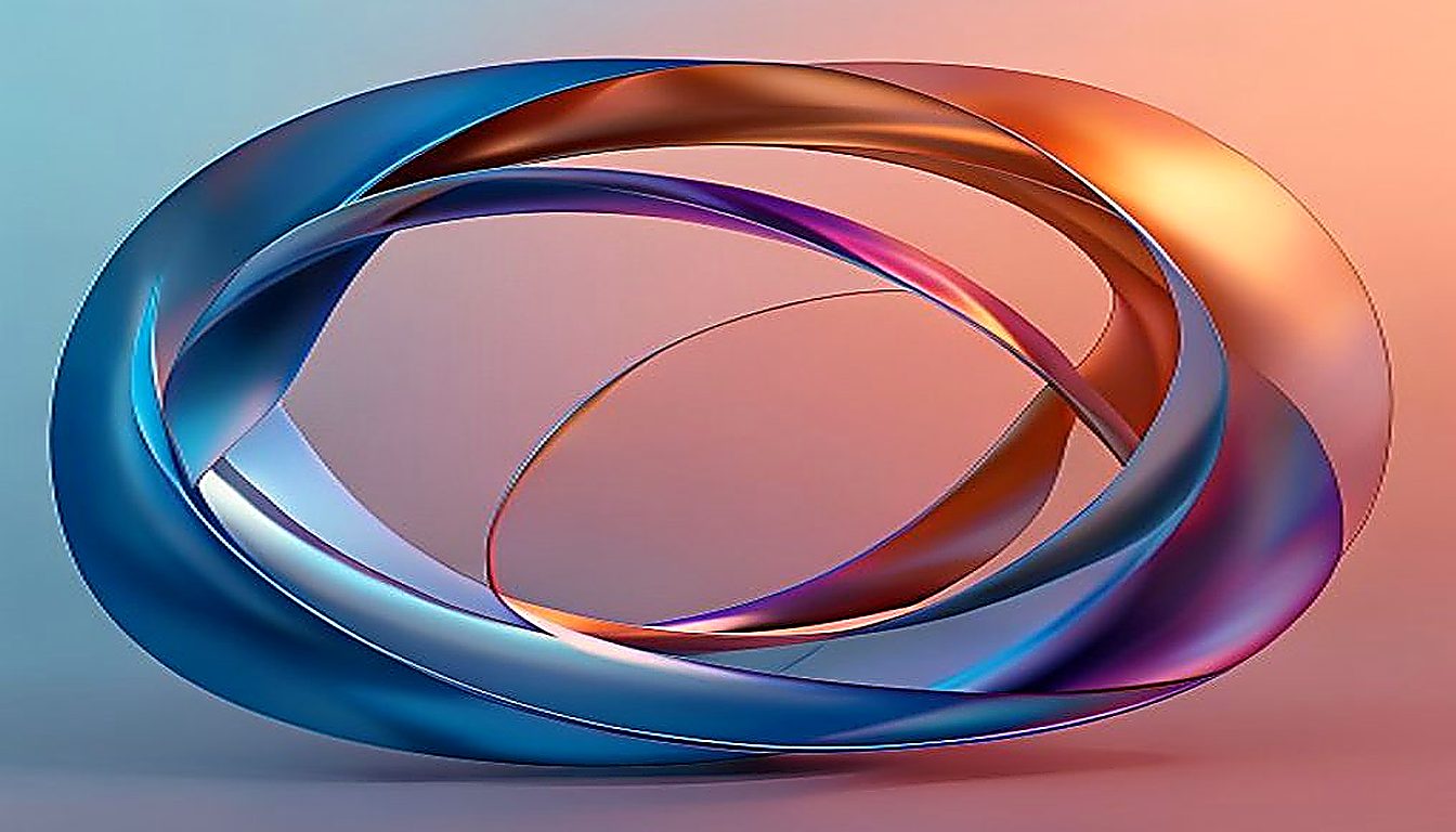 Four weighted arcs locked in tension around a central point, mapping the four Cs framework inside a brand positioning strategy.
