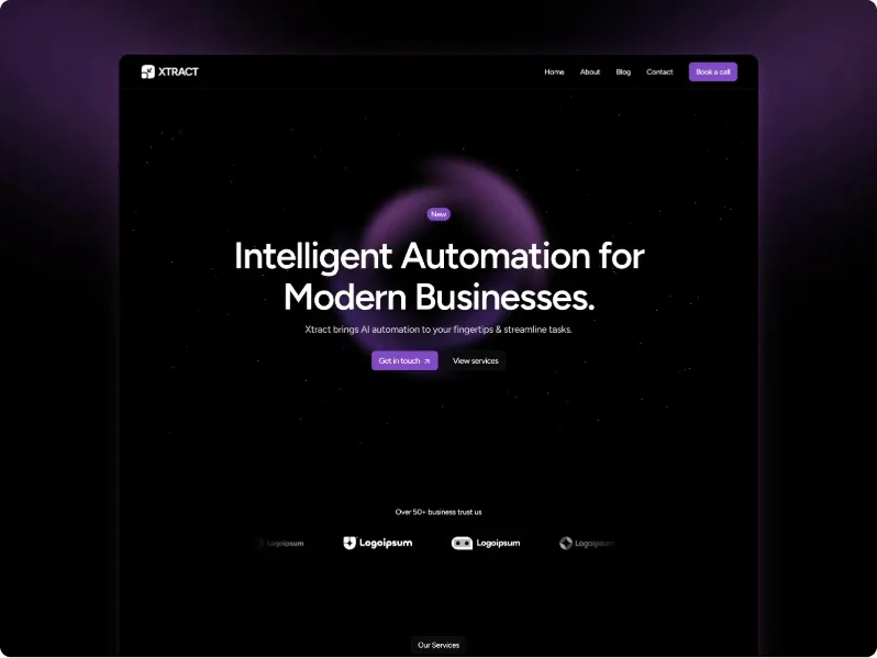 xtract framer website template