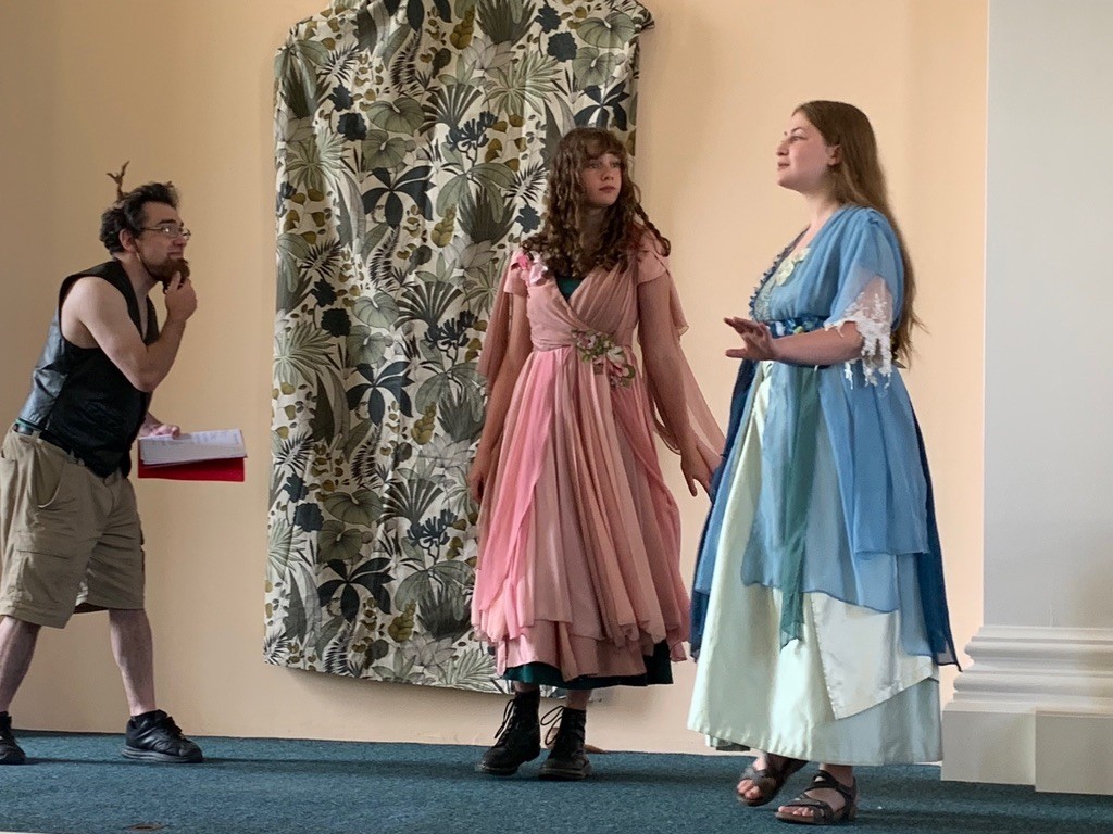 Theater performance in the Monterey Meeting House