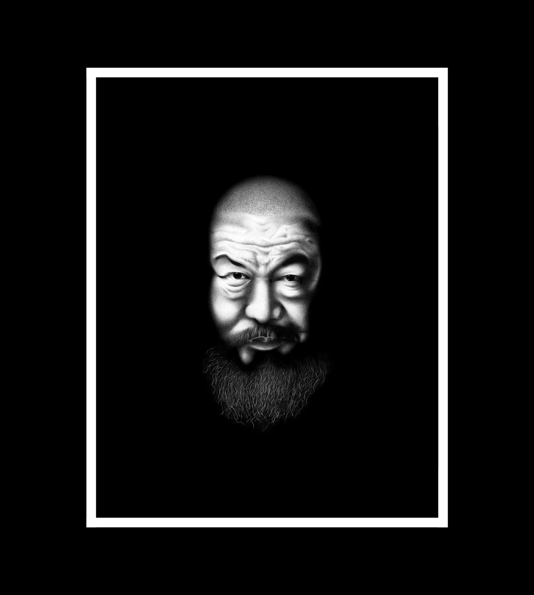 Moose&Yeti illustration of Ai Weiwei for Huck' Paddle Against the Flow book.