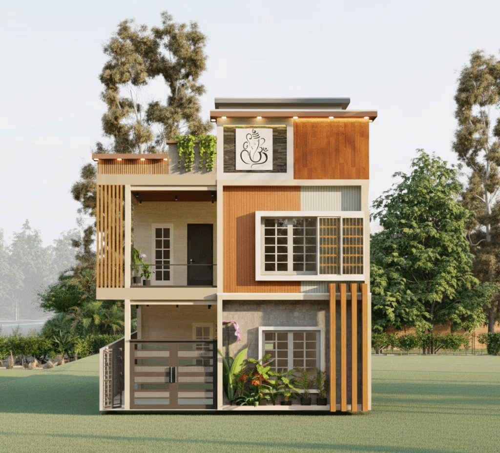 Modern residential house construction project in Mudalapalya, Bengaluru