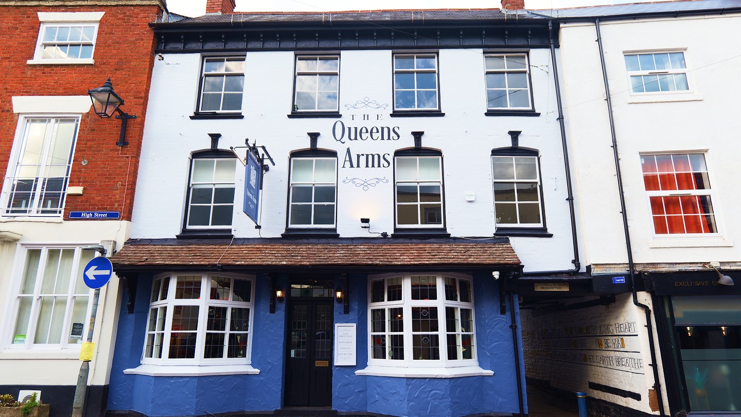 Completed exterior refurbishment of The Queens Arms pub in Hereford