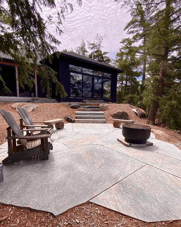 Beautiful landscaped garden with greenery and outdoor design elements.