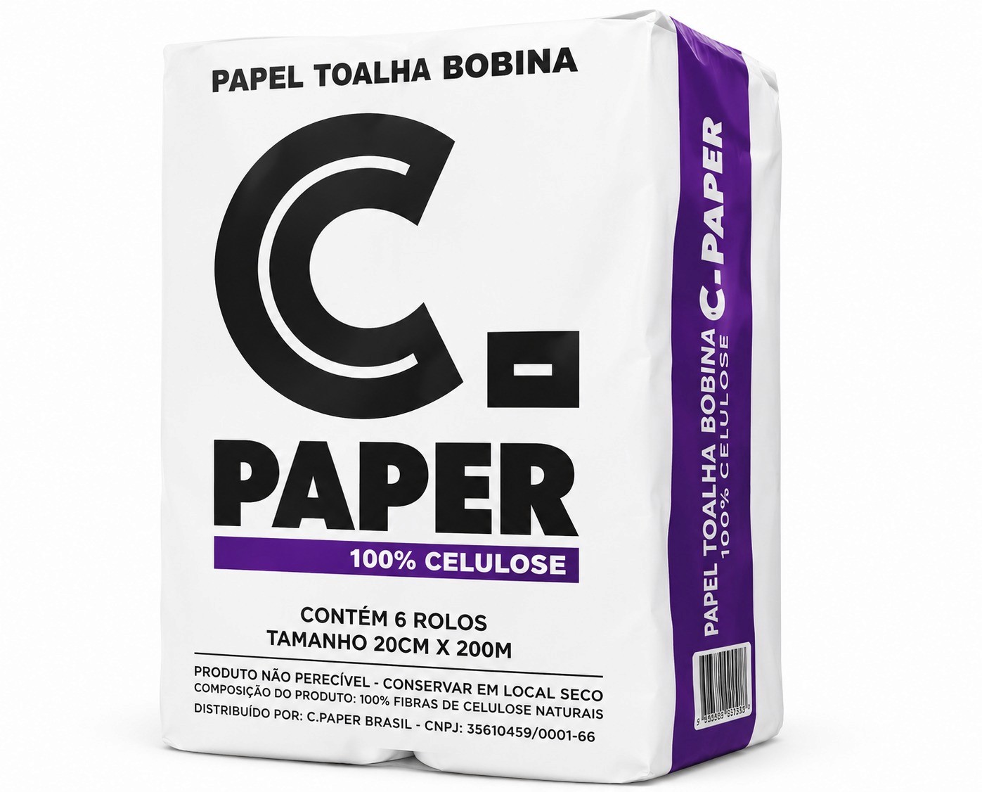 Papel Toalha Bobina 200 metros