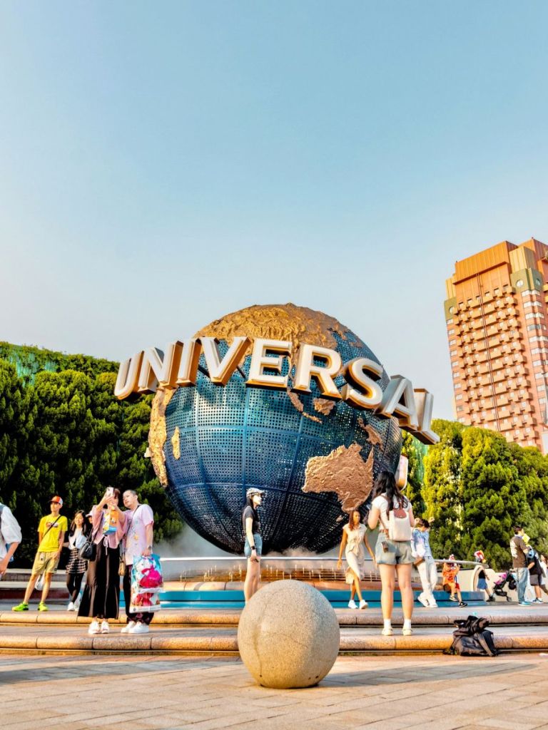 universal studios japan rotating globe