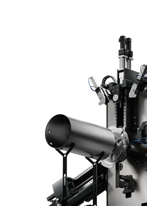 Machine for serial production of custom tanks with visible tank during processing