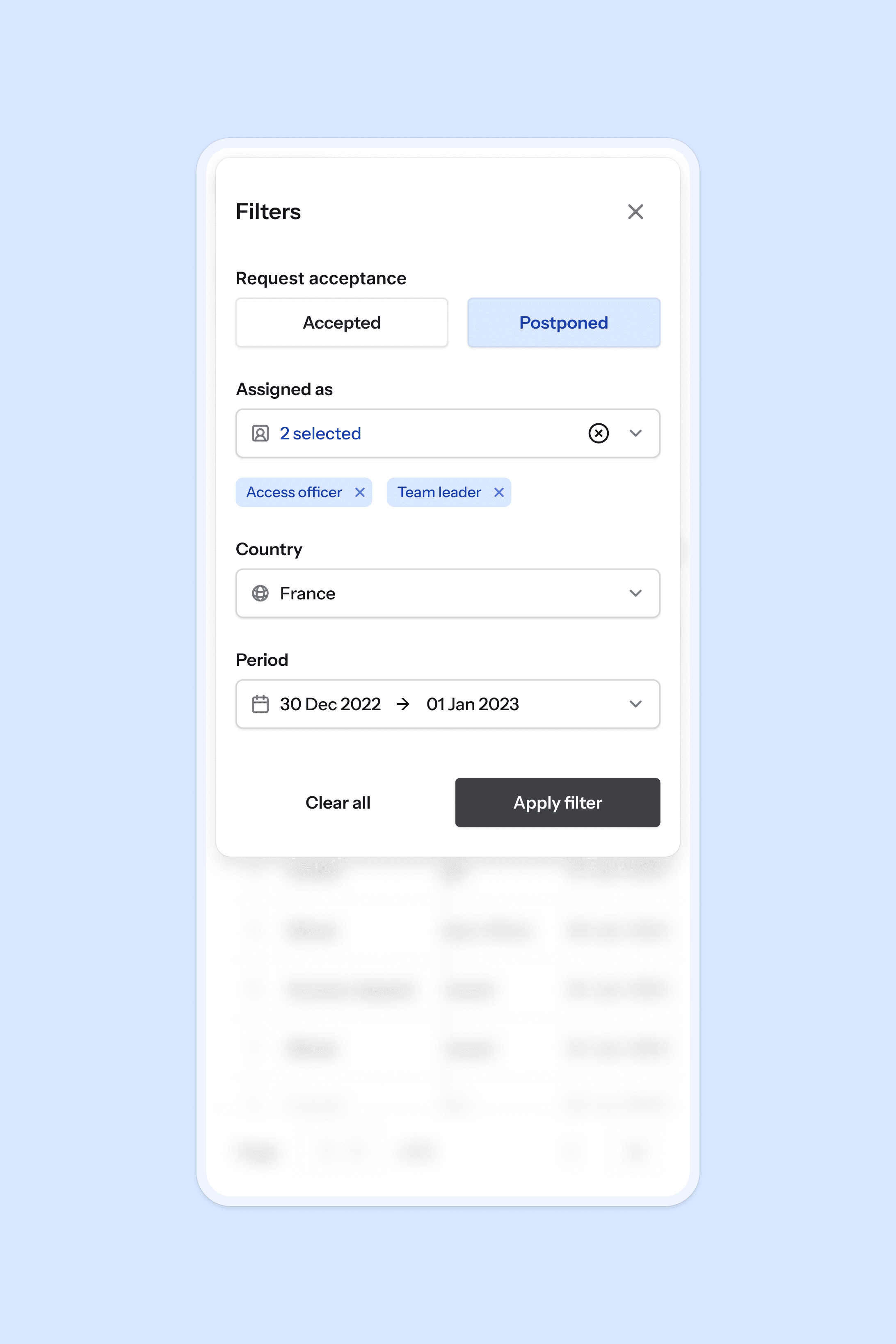 SG SAAST Rights accesses control Mobile