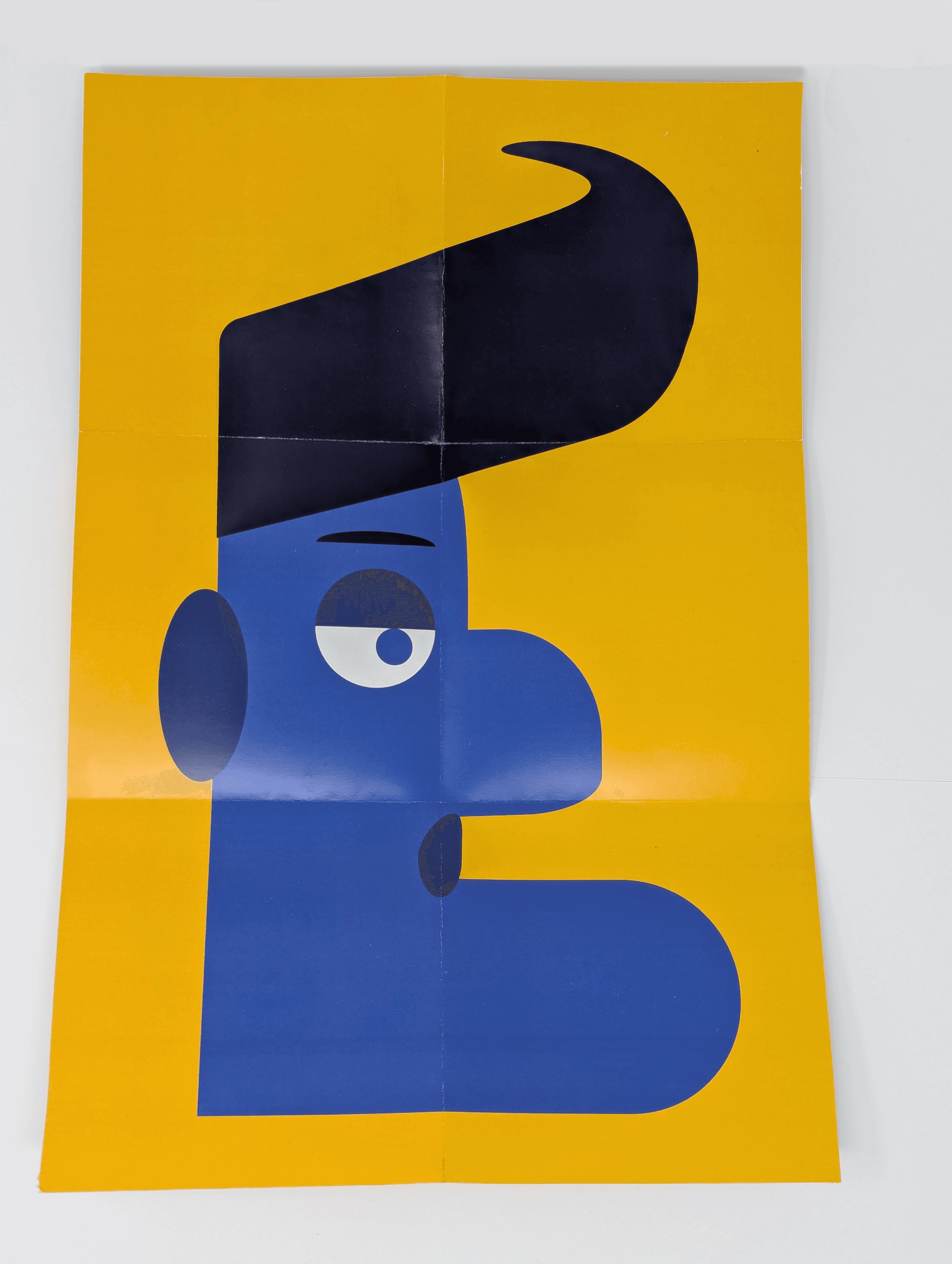 A poster size of Elvis Presley resembling the letter "e."