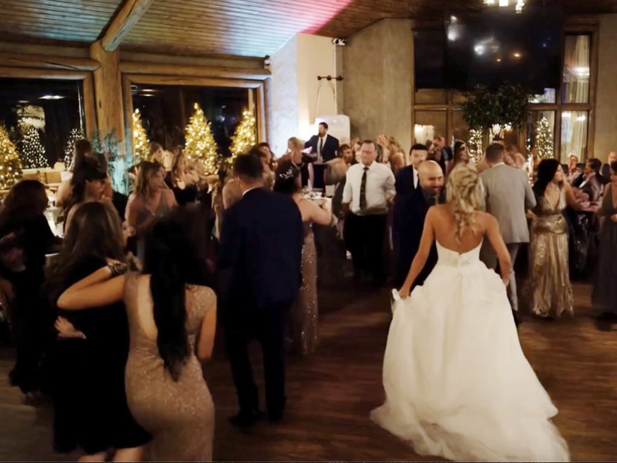 Guests jumping and celebrating during a Toronto wedding with NightStyle DJ